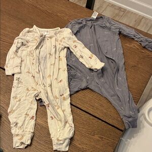 Adorable Kids Pajama Set - Cream and Gray